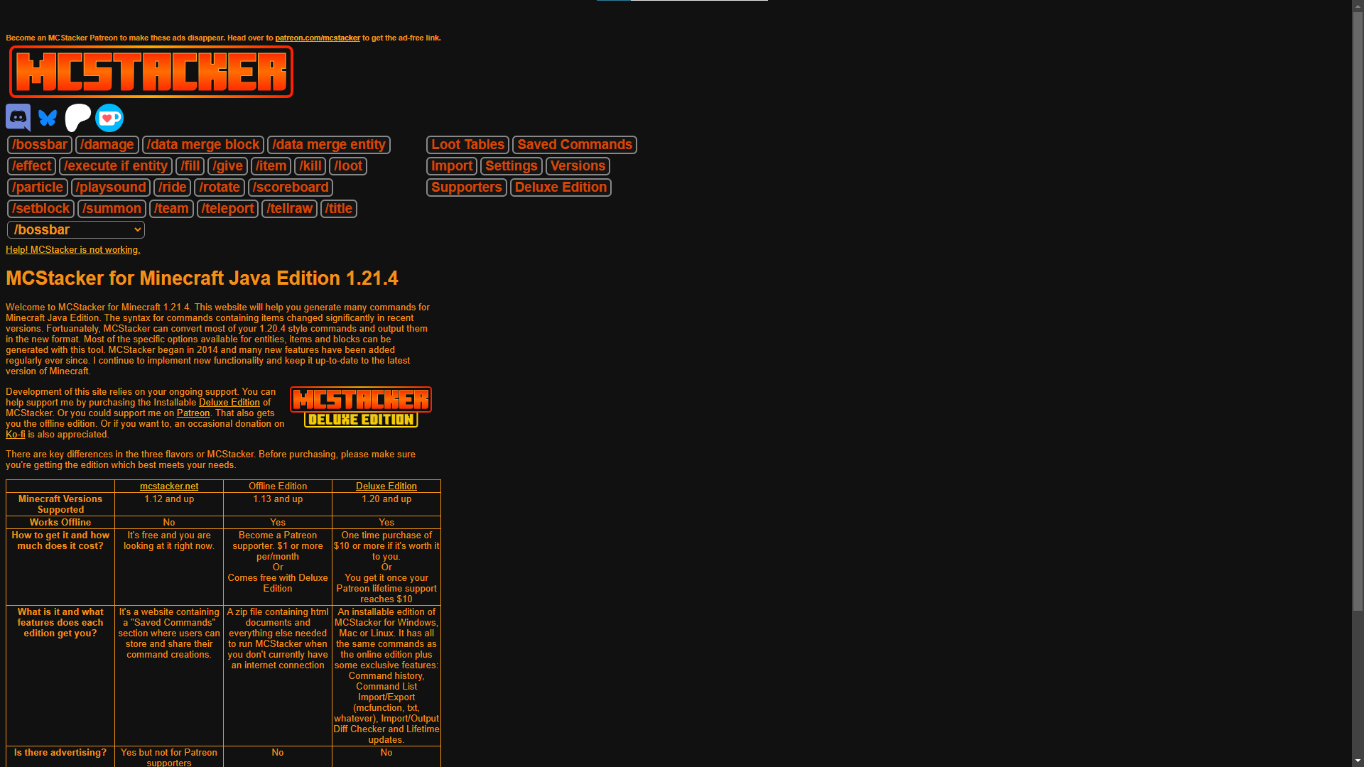 website screenshot